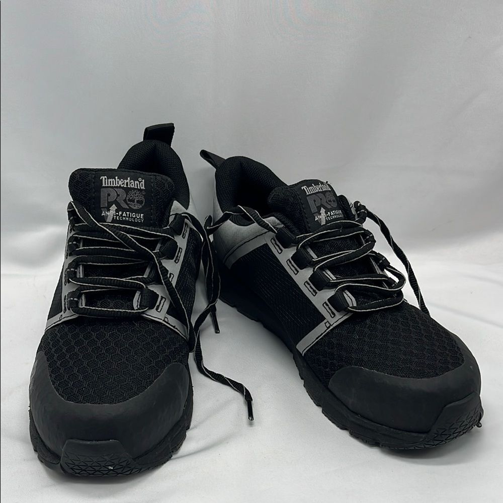 Black and Silver Timberland Pro Radius Composite Toe Tennis Shoes